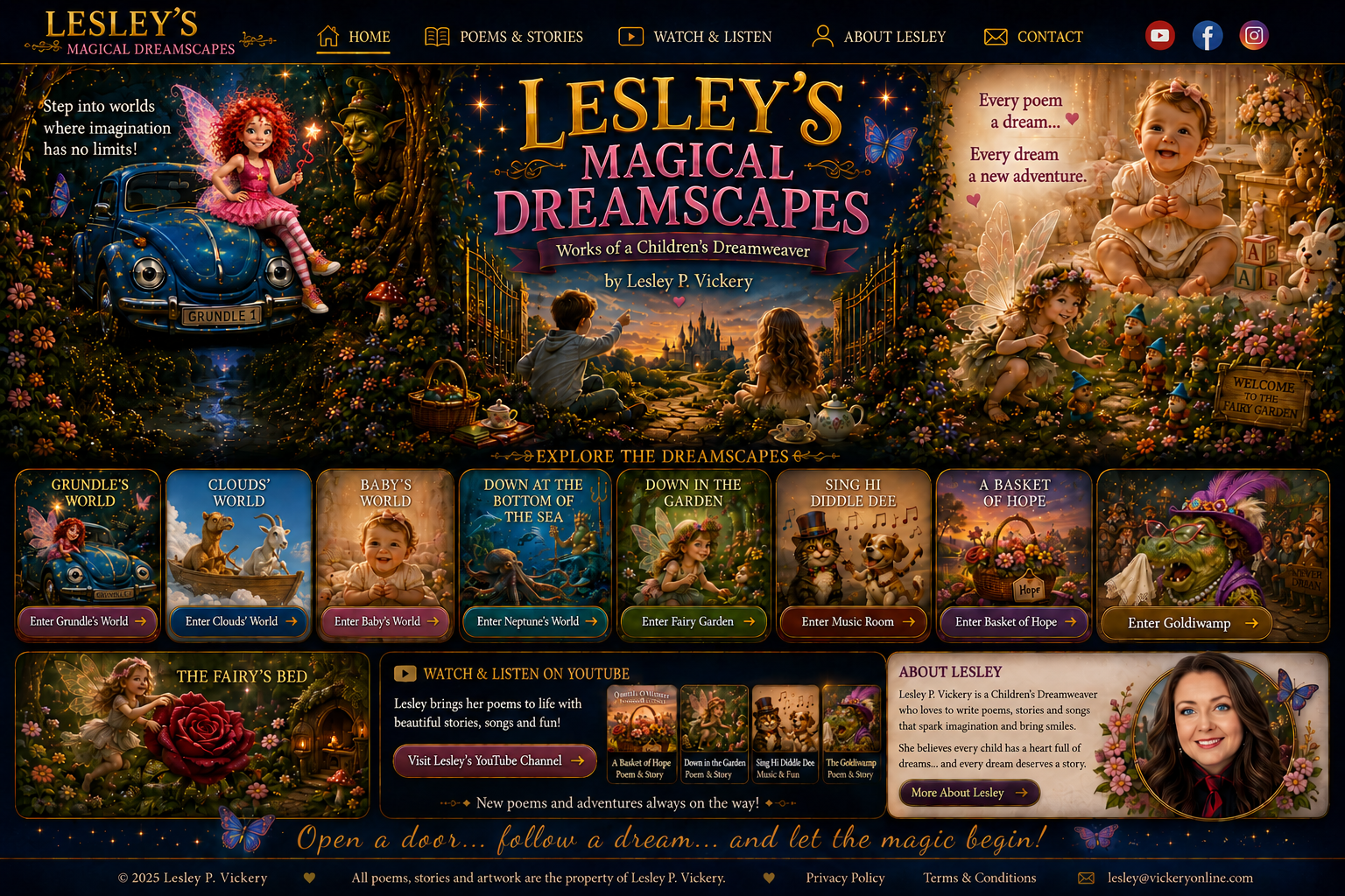 Lesley's Magical Dreamscapes, works of a Children's Dreamweaver by Lesley P. Vickery